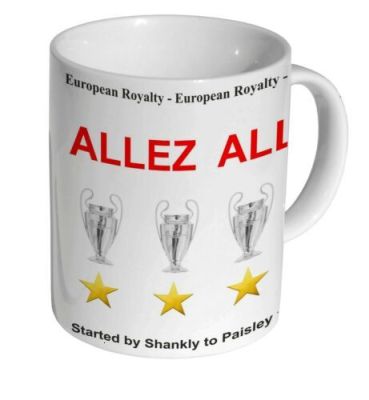 6 เท่าEuropean Champions Allez AllezไอเดียของขวัญสำหรับLiverpool FCผู้สนับสนุนMUG