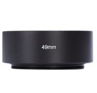 เลนฮูด49mm สำหรับกล้องแคนนอน นิกคอน โอลิมปัส โซนี่ ( Metal Lens Hood For Canon Nikon Sony Olympus Camera ) (1328)