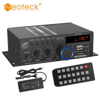 Neoteck AK-380 Mini Audio Power Amplifier 2.0 CH Bluetooth-Compatible Amplifier Bass Treble Control พร้อมรีโมทคอนลสำหรับรถยนต์