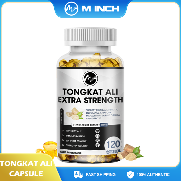 Tongkat Ali 200mg kapsul dengan Ashwagandha Root 100mg sokongan tenaga, memandu dan kesihatan