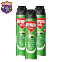 [พร้อมส่ง!!!] ไบกอน สเปรย์กำจัดยุง มด แมลงสาบ สีเขียว 600 มล. x 3 กระป๋องBaygon Green Spray Mosquito 600 ml x 3 รหัสสินค้าli0184pf