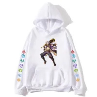 Genshin Hoodie Dampak Arataki Itto Sweatshirt Hoody Antik Pakaian Pria/Wanita Harajuku Pelajar Anime Kasual Atasan Lengan Panjang Y2K Size Xxs-4Xl