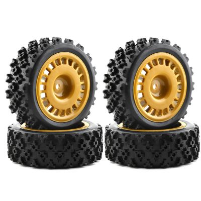4Pcs Rubber Tire Wheel Tyres for Tamiya XV-01 XV01 TA06 TT-01 TT-02 PTG-2 1/10 RC Car Upgrades Parts Accessories