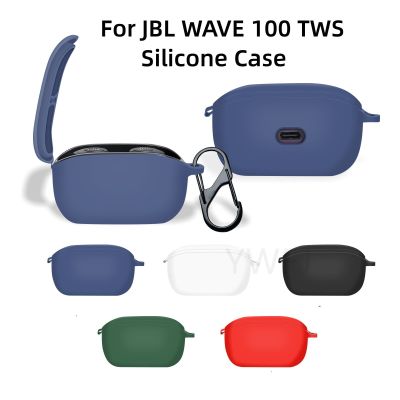 For JBL WAVE 100 TWS - True Wireless Earphone Case Solid Color   Silicone Protect Case Shockproof Case Cover for JBLWAVE 100 TWS Wireless Earbud Cases