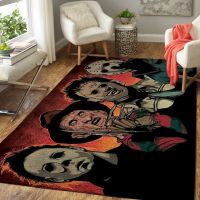 〖Queena carpet〗【ร้อน】 HorrorCharacters พรมปูพื้นพื้นที่พรมนุ่มห้องนอนฮาโลวีนแผ่นพื้นไม่ลื่นพรม RugsLover