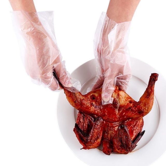 ถุงมือพลาสติก-ถุงมือทำอาหาร-ถุงมือเอนกประสงค์-แพ็ค-100-ชิ้น