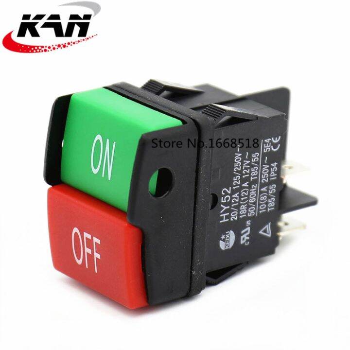 kedu-hy52-250v-12a-4pins-สวิทช์ไฟฟ้าปุ่มกดกันน้ำเครื่องกดปุ่มเครื่องตัดเลื่อยเจาะกล่องควบคุมสวิตซ์เปิดปิด