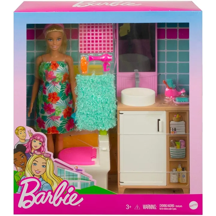 barbie-doll-and-bedroom-furniture-playset-ตุ๊กตาบาร์บี้-เฟอร์นิเจอร์ห้องนอน-gtd87