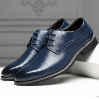 Men Oxfords Shoes British Black Blue Shoes Handmade Comfortable Formal Dress Men Flats Lace-Up Bullock Business Shoes hjm7