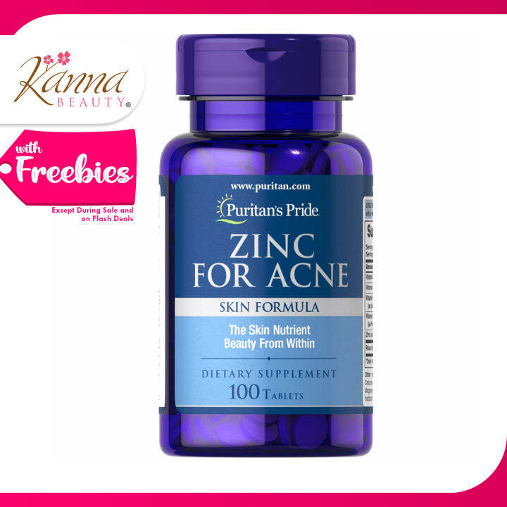 Puritan's Pride Zinc for Acne Skin Formula, 100 Tablets Lazada PH