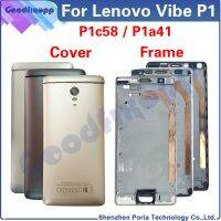 สำหรับกรอบด้านหน้า P1a41 Lenovo Vibe P1 P1c58ฝาหลังกรอบกลางเคสด้านหลังกรอบจอ Lcd ฝาหลัง