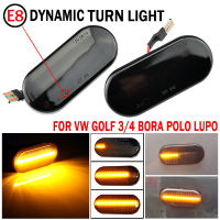 Led แบบไดนามิกด้านข้างเครื่องหมายเลี้ยวแสงลำดับไฟกระพริบแสงสำหรับ VW G Olf 3 4 MK3 MK4 P Assat 3BG โปโล6N 9N Bora Vento