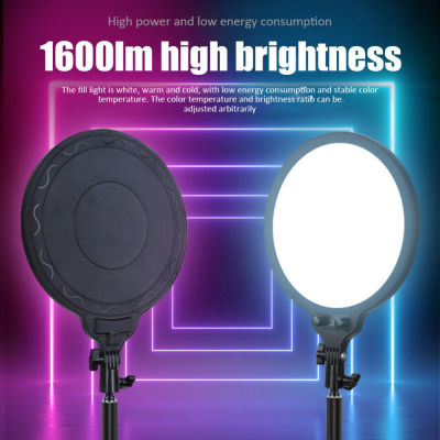 ์NP จัดส่งฟรี ชุดไฟไลฟ์สดLED ไฟถ่ายรูป 26cm Ring Light Veo Fill Lamp Panel Light Dimmable 3000-6000K Photography Lighting Stand Kits