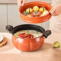 Gionix หม้อฟักทองมัลติฟังก์ชั่เหล็กหล่อหม้อความดันเล็กน้อย ise ต้ม Stew Nonstick Pots หม้อทำอาหาร