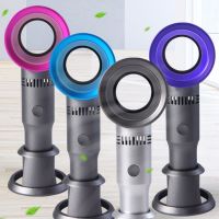 ♗❧❅ Mini Portable Handheld Bladeless Fan USB Rechargeable Leafless Cooling Fan Cooler with 3 Speed Level Home Office Outdoor Fan