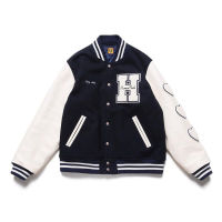 Men Baseball Coats Varsity Jacket Women Furry Heart Letters Embroidery Cotton Color Block College Jacket couple Harajuku Outwear