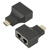 4K HDMI-Compatible Extender Double Net RJ45 LAN Extension เครื่องรับส่งสัญญาณทีเอ็กซ์อาร์เอ็กซ์ Cat5e CAT6สายเคเบิลอีเทอร์เน็ต