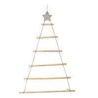 DIY Wooden Christmas Tree Wooden Wall Hanging Christmas Tree New Year Decoration for Home Ornaments