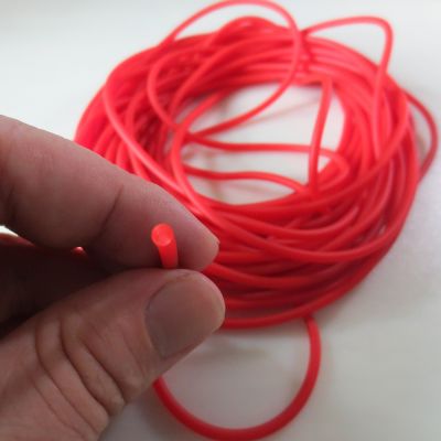 （A Decent035）Diameter 2mm solid elastic rubber line 10m for fishing traditional level round rope tied fish