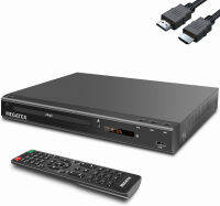 Megatek Region-Free DVD Player for TV with HDMI Connection (1080p Full-HD Upscaling), Home CD Player, USB Port, AV/Coaxial Outputs, Slim Midsize Design, Premium Metal Case