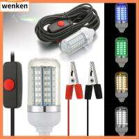 WENKEN กันน้ำกันน้ำได้ ปลาหมึกคริล 12V ค่ะ โคมไฟค้นหาปลาเหยื่อ 108ชิ้น2835 LED โคมไฟดึงดูดปลา ไฟสำหรับตกปลา