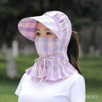 COD QQM Sunscreen cap 防晒帽 风扇帽 户外工作女采茶帽春防晒帽子天遮脸遮阳帽骑电动车防风太阳帽 户外 5/18