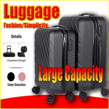 New Baggage Women Pu Vintage Luggage Travel Suitcase Bags Universal Wheels  Rivet Trolley Bag 22