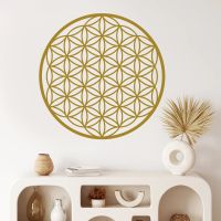 Flower of Life Wall Art Sticker Sacred Geometry Room Decor Spiritual Symbol Decals Vinyl Home Decor Bedroom Removable Mural G065 Wall Stickers  Decals