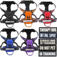 【FCL】✖✲ﺴ Small Medium Large Dog Harness Service Training Outdoor Collar With Emotional Support Patches Do Not L M