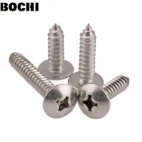 50PCS M3 M4 M5 Stainless Steel 201 Large Flat Head Self Tapping Screws / Umbrella Head Self-tapping screws Bolt