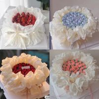 Day bouquet fresh flowers cake decoration ornaments Mothers paper transparent wrapping