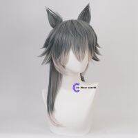 2020 New Anime BEASTARS shi Wig Wolf Ears Personified Beasts Cosplay Gradient Colors Short BOBO Hair Halloween