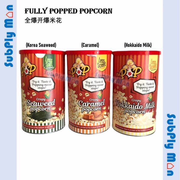 24 cans Flavored Fully Popped Popcorn (Caramel/Seaweed/Hokkaido Milk