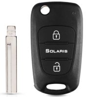 【┋】 Auto City (JAS) 3ปุ่มรีโมทกุญแจรถสำหรับ Hyundai I20 I30 IX35 I35 Accent Flip Folding Remote Key Case