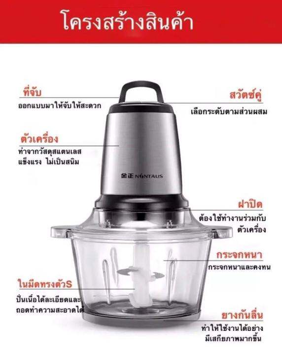 new-โถแก้ว-เครื่องบดเนื้อไฟฟ้า-เครื่องปั่นเนื้อ-เครื่องบดสับ-บดเนื้-บดผัก-บดเครื่องแกง-ใหญ่จุใจ-เครื่องบดหมู-โถแก้ว-พร้อมใบมีด