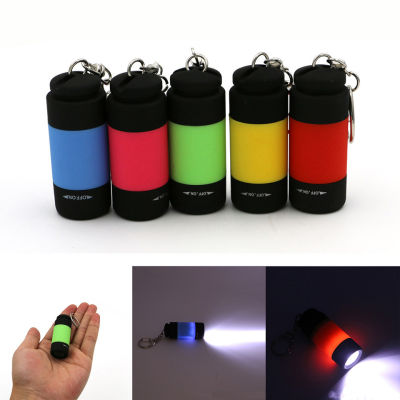 ZK20 Dropshipping Portable Mini LED Flashlight Key Chain USB Rechargeable Super Bright Flashlight with Build in Battery