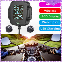 Motorcycle TPMS Wireless Tire Pressure Monitoring System, IP67 Waterproof, Easy to Install, 3.0 for Phone Tablet