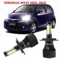 2PCS ด้านข้าง4แสงไฟหน้า LED 6000K การเปลี่ยนแปลงหัวหลอดไฟสำหรับ PERODUA MYVI 2005-2010อุปกรณ์เสริม