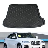 พรมปูพื้นถาดของบรรทุกหีบใส่ของที่รองเท้าด้านหลังรถสำหรับ BMW X6 E71 2008 2009 2010 2011 2012 2013 2014 2015 2016