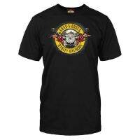 In stock ✩Harley-Davidson Mens Guns N Roses Cover Motorcycle Short Sleeve T-Shirt, Black✧  6BD5