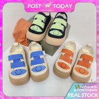 【hot sale】 ✸✼﹉ C19 DY STOCK Smiley Kids Canvas Shoes Boys Sneakers Girls Casual Shoes Childrens Soft Soled Shoes Kindergarten Indoor Shoes