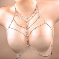 【YF】 StoneFans Birthday Gift Round Sexy Body Jewelry Chain for Women Bling Rhinestone Bra Harness Lingerie Jewellery