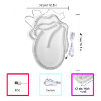 ริมฝีปากและลิ้นนีออนเข้าสู่ระบบเซ็กซี่ปากไฟ LED ตกแต่งผนังลิ้นยื่นออกมาตลก Light Up เข้าสู่ระบบ "16.1x12.5" USB ขับเคลื่อนป้าย LED