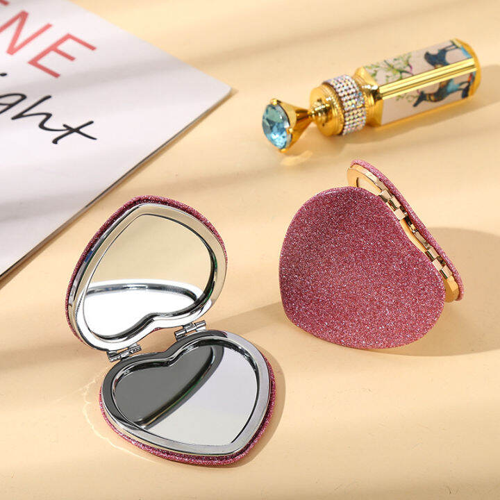 portable-folding-mirror-love-themed-compact-mirror-portable-round-mirror-foldable-makeup-mirror-student-makeup-mirror