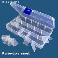 ☽❂﹊ 15 Grids Transparent Plastic Storage Organizer Compartment Adjustable Container Box For Jewelry Button Rectangle Box Case