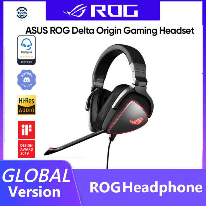 ASUS ROG Delta Gaming Headphones With Mic Noise Cancelling Stereo Sound