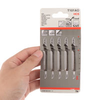 Che 5pcs T101AO HCS T-Shank จิ๊กซอว์ใบมีดโค้งตัดเครื่องมือสำหรับเลื่อยพลาสติกไม้