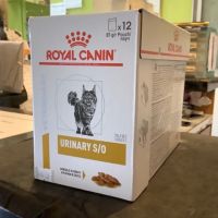 นาทีทองลด 50% แถมส่งฟรี Pack 12 ซอง  Royal canin Feline Urinary S/O อาหารเปียกชนิดซอง 85g. สำหรับแมวมีปัญหาระบบทางเดินปัสสาวะ และนิ่ว