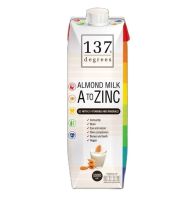 137Degrees Almond Milk with A to Zinc 137ดีกรี นมอัลมอนด์ สูตรเอทูซิงค์ผสมวิตามินรวม 1000ml.