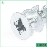 Hanak 10ชุดสมอแผ่นฝ้ายิมซั่มสังกะสีผสมผนังกลวงปลั๊กเจาะผนังด้วยตนเองด้วยการแตะน็อตเกลียวกำแพงแห้งสายฟ้า